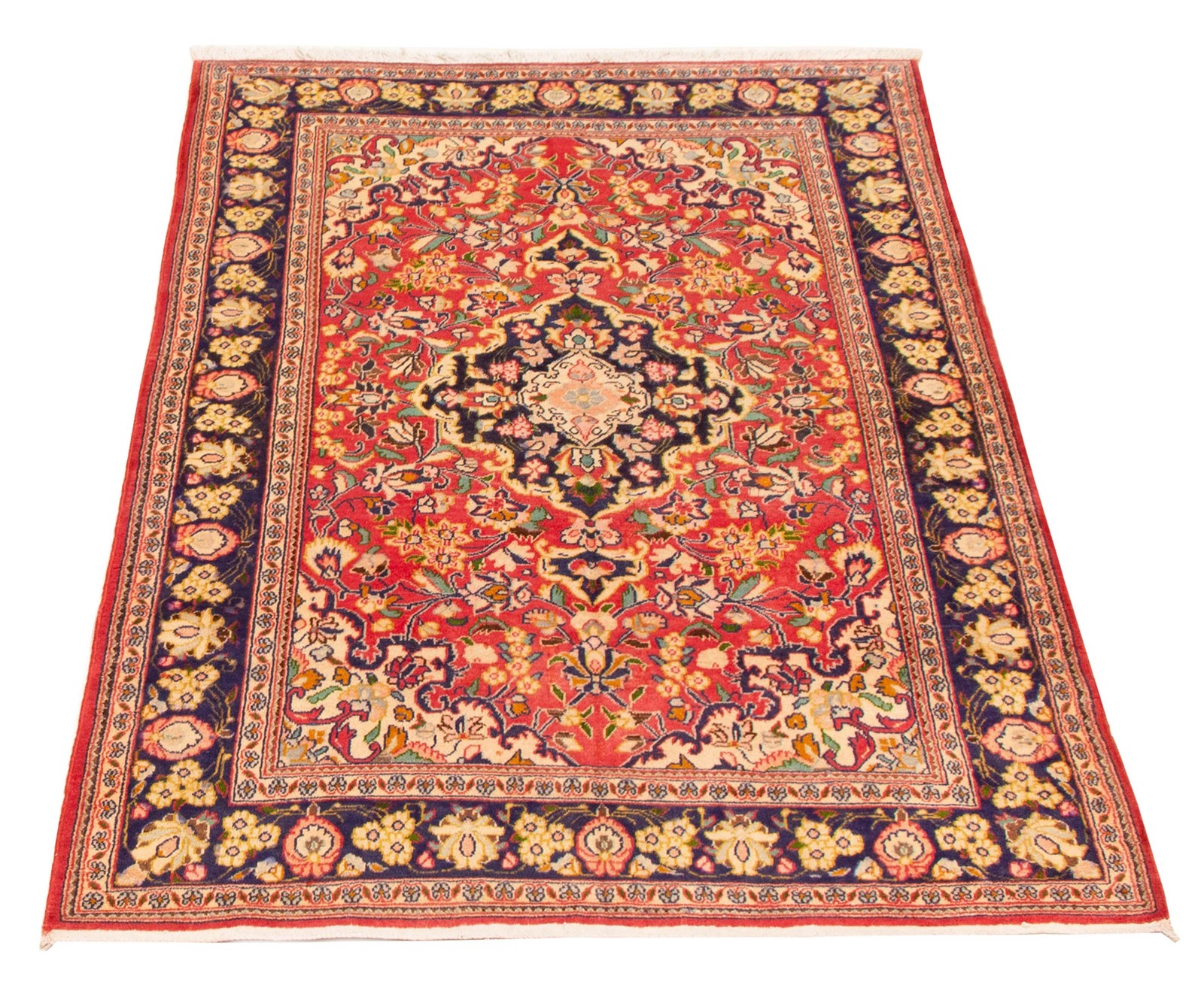 Traditional Vintage Hand-Knotted Area Rug 4’2″ x 6’8″ Oriental Wool Carpet