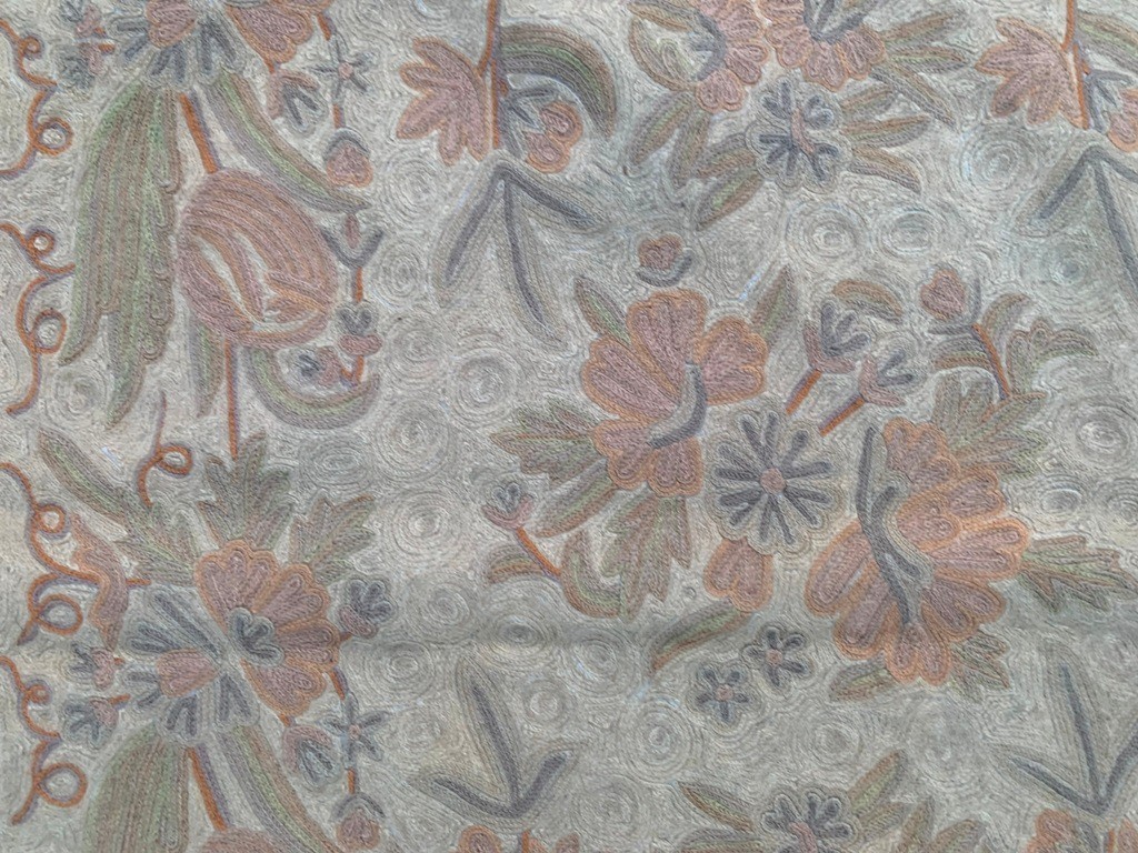 Vintage French Style Aubusson Rug Needlepoint Chain stitch Rug 3×4 ft Free Ship