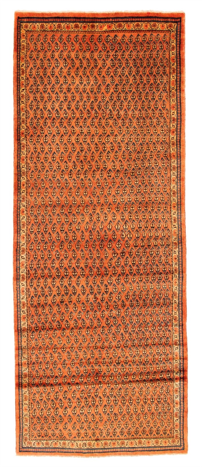 4’2″ x 10’8″ Vintage Hand-knotted Runner Rug Traditional Oriental Wool Carpet