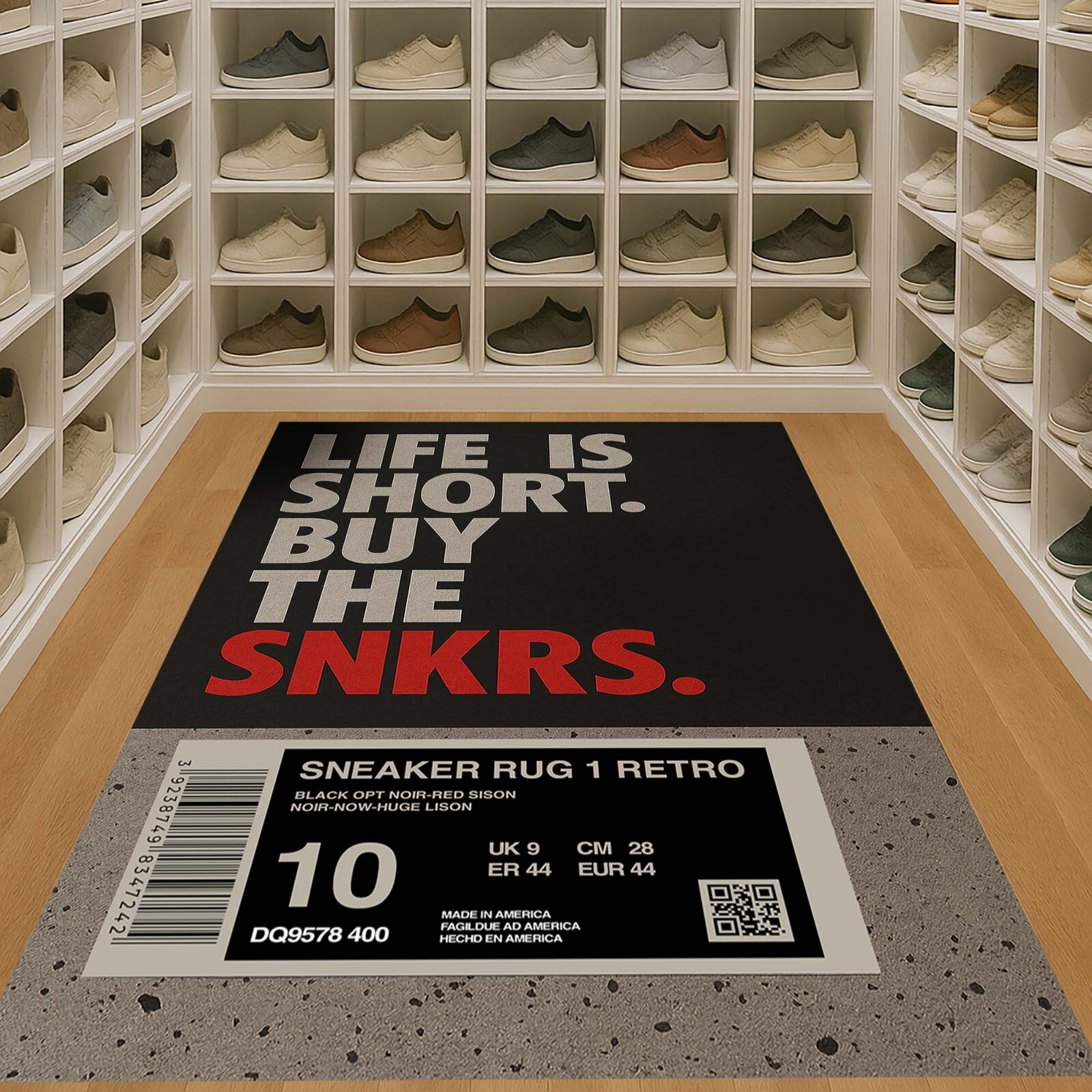 Sneaker Room Rug, Hypebeast Decor, Shoe Room Carpet, SNKRS Themed Rug, Sneakerhe