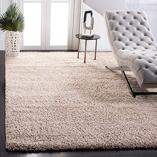 SAFAVIEH California Premium Shag Collection 3′ x 5′ Beige SG151 Non-Shedding