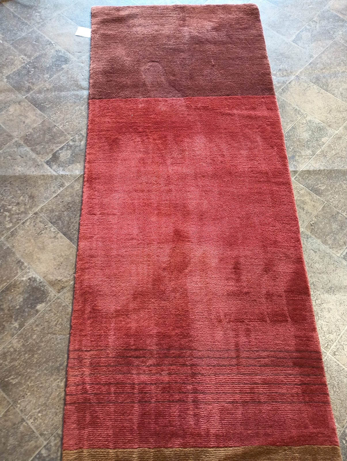 2×10 Contemporary Runner Wool Hand-Knotted Wool Modern rug #F-5848