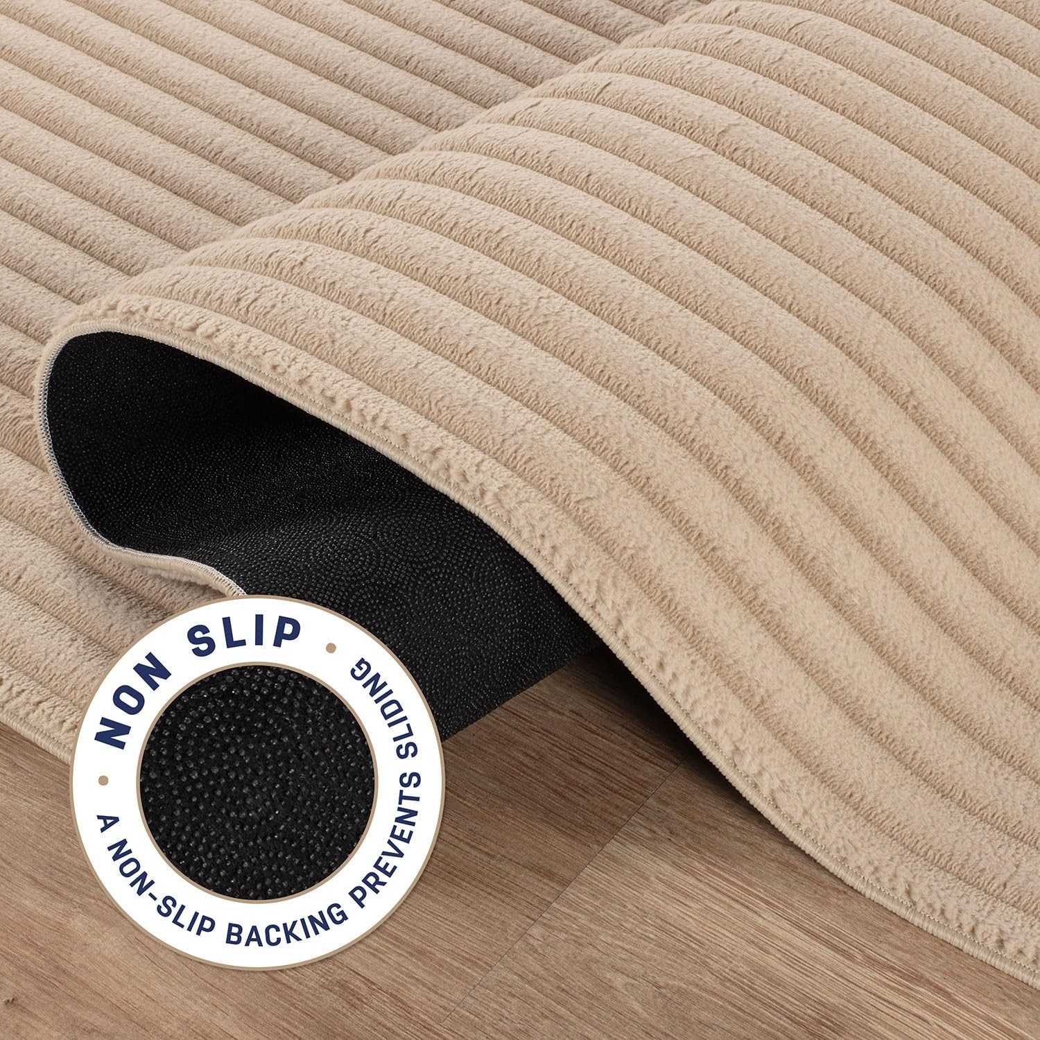 Fluffy Area Rug 2 x 3 Modern Durable Ultra Soft Plush Ribbed Indoor Rugs for …