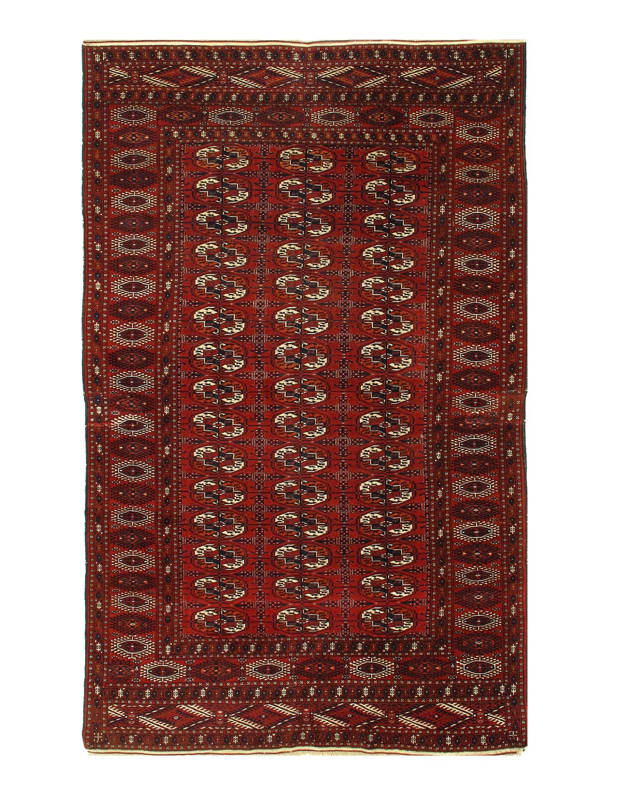 Red Russian Antique Turkman 5’6” X 8’11”