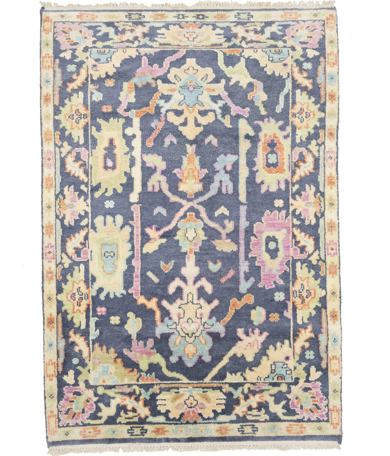Handmade Floral Oushak Chobi Oriental Rug Colorfast Bathroom Decor Carpet 4X6 ft