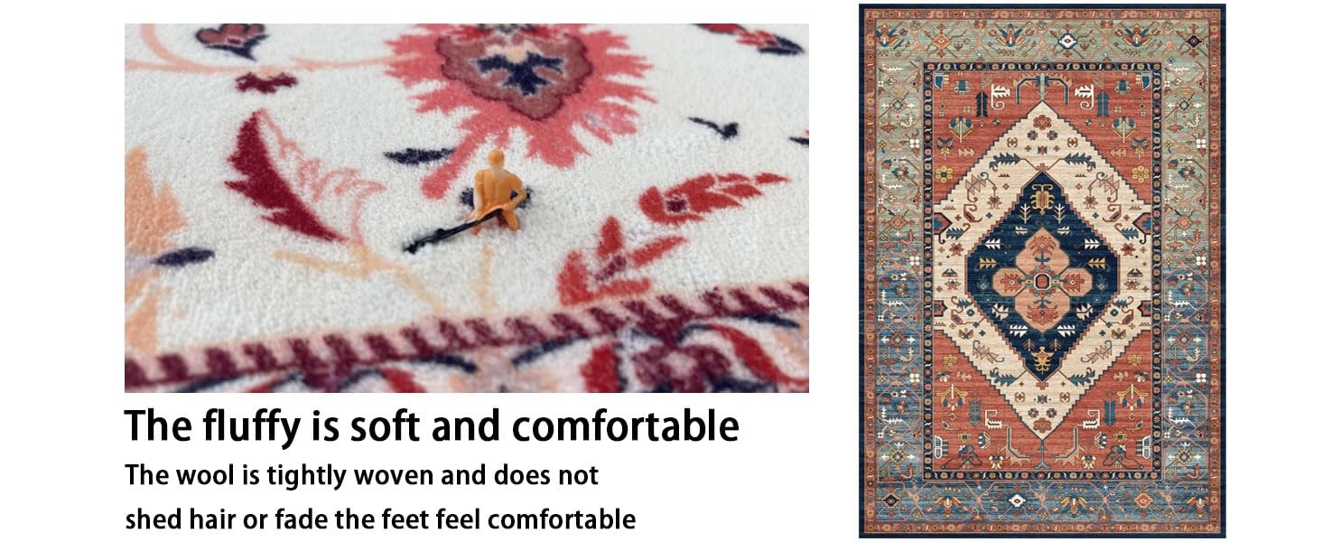 1.6×2.6 Ft Washable Area Rug NonSlip Indoor Doormat Kitchen Bathroom Mat