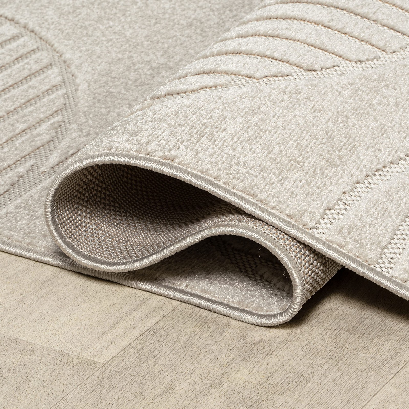 Area Rug 8×10 Ivory/Cream Indoor/Outdoor – Non-Shedding, Easy Care