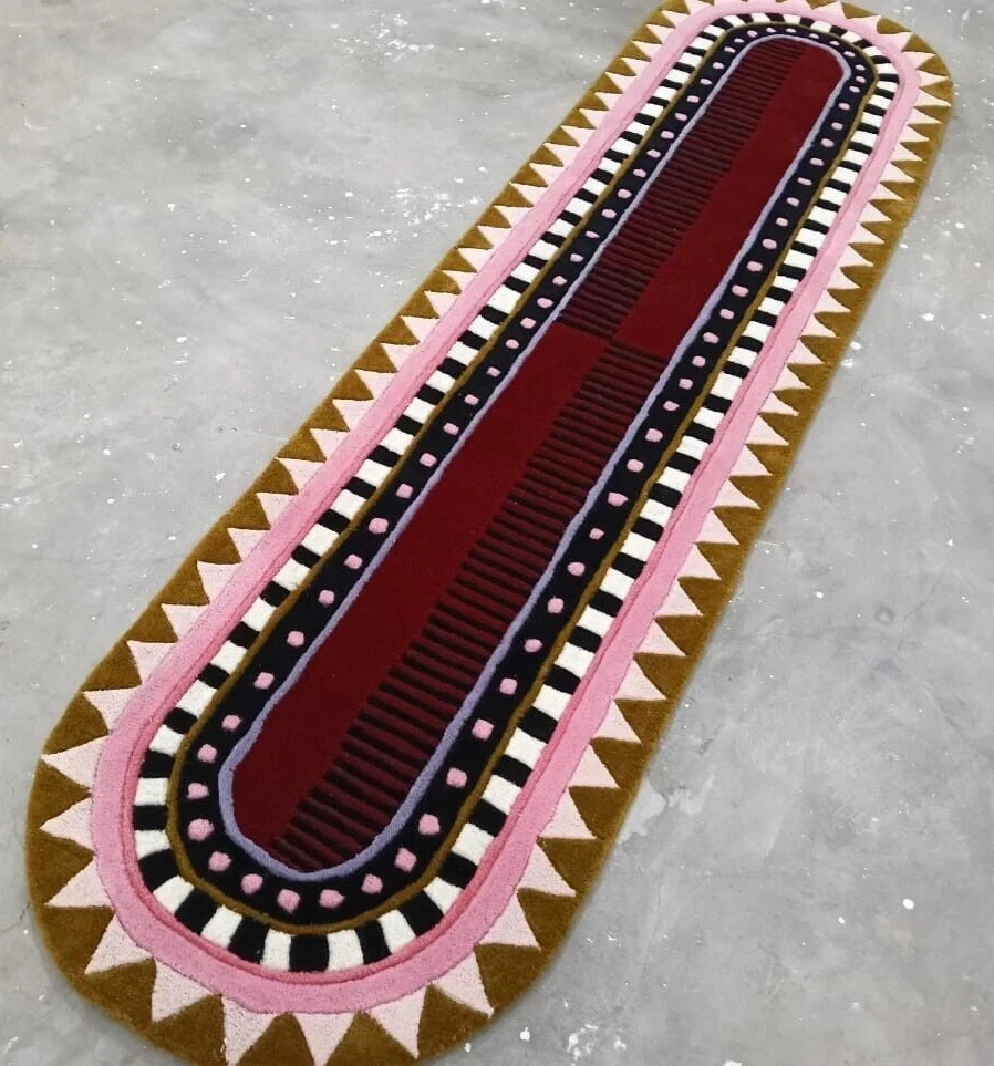 Runner Size Hand Tufted Rug Traditional Design Handmade Rug Pure 100%Nz Wool Rug