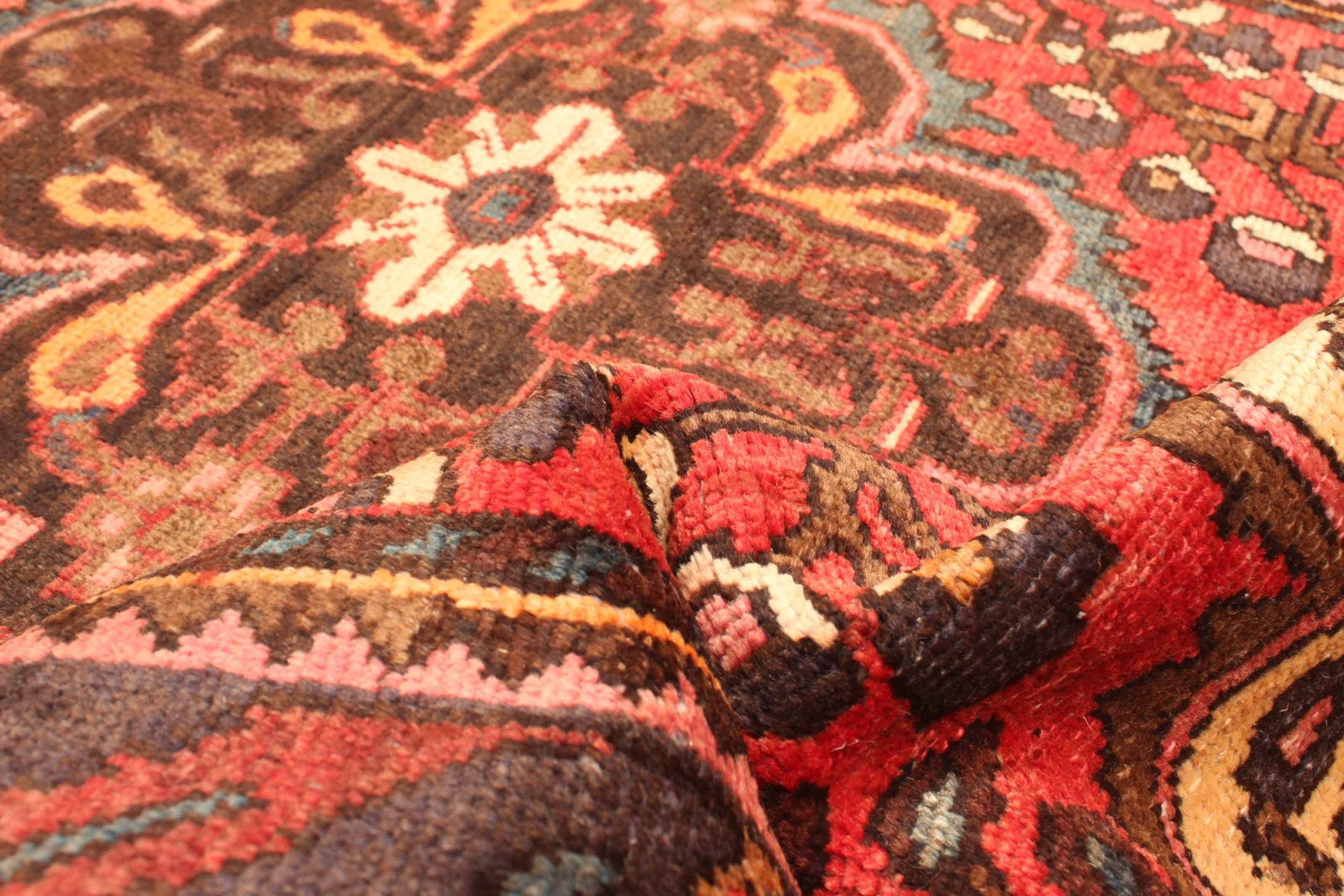 Vintage Hand-knotted Runner Rug 3’7″ x 9’10” Traditional Oriental Wool Carpet