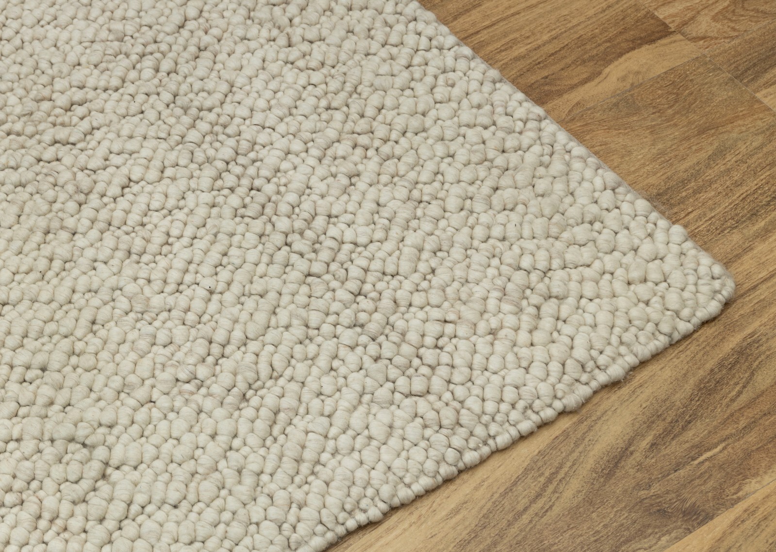 Ivory Cream Chunky Wool Felted Quality Nordic Design Hand Woven Customize Rug