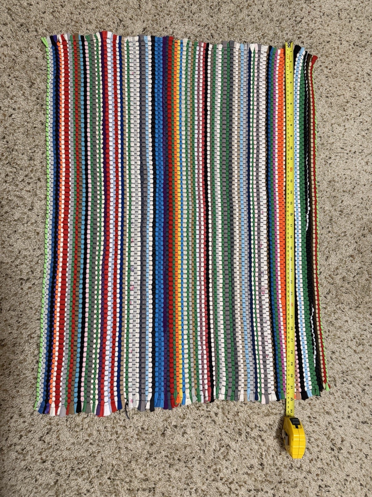 4 Piece Set of Cottage Core Rag Rugs Hand Made Vintage Shabby Chic