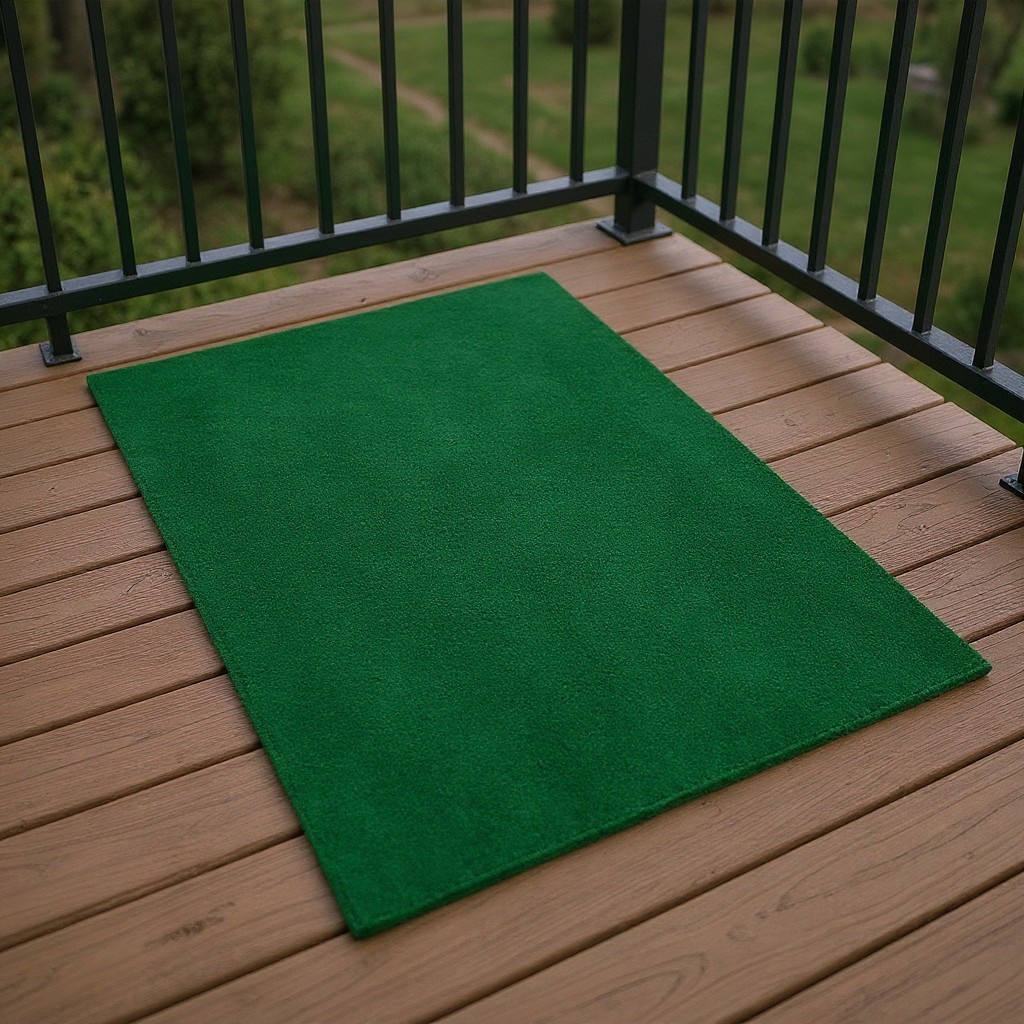 Artificial Grass Rug Green Stain Resistant Waterproof Pet Friendly 6 ft. x 8 ft.