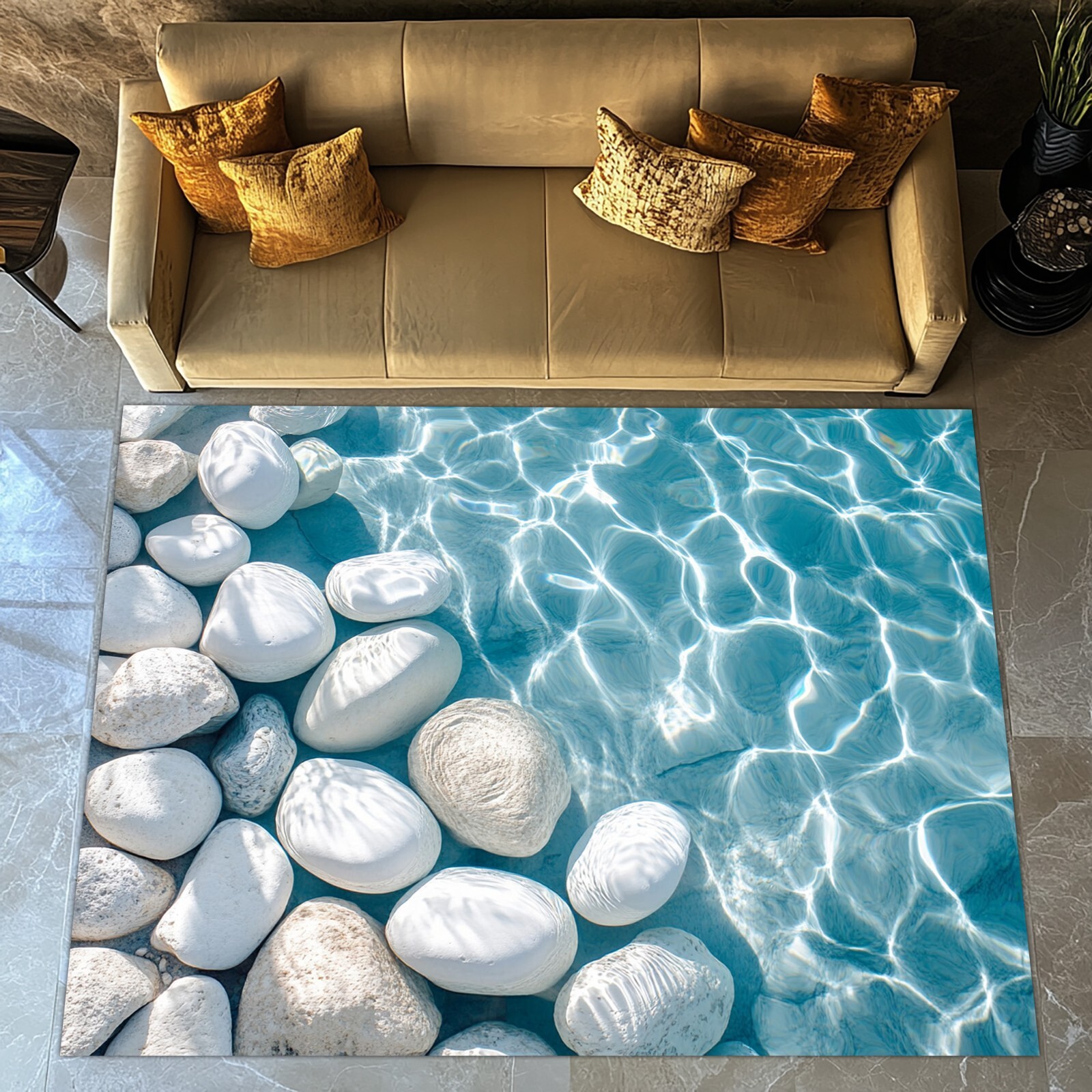 Beach Rug,Sea Rug,Clear Sea Rug,Sea Wave Rug,Seashells Rug,Sand Wave Rug,Sea