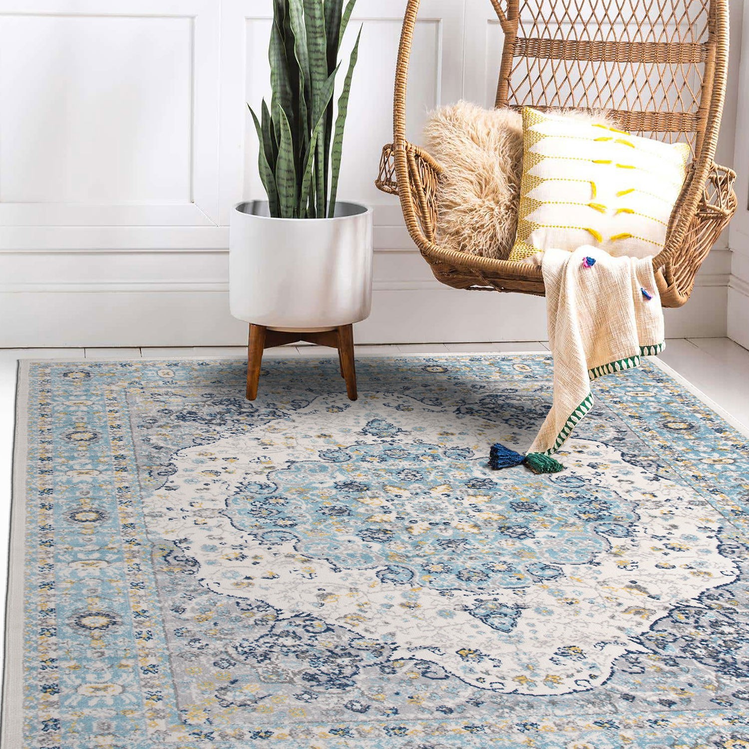 Rugshop Area Rug Vintage Oriental Distressed Medallion Carpets for Sale Rugs 3×5