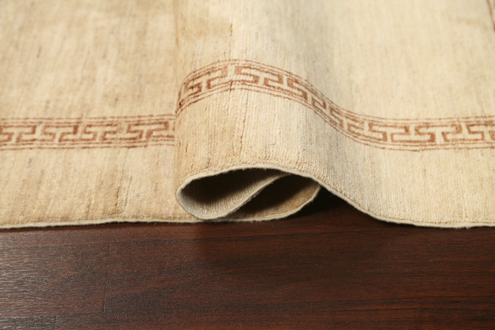Modern Beige Bordered Gabbeh Oriental Area Rug Hand-Knotted Wool 4×6 Carpet