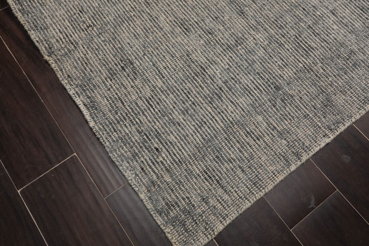 Hand Knotted Modern Contemporary Ribbed 5’3″x7’7″ Beige Wool Area Rug