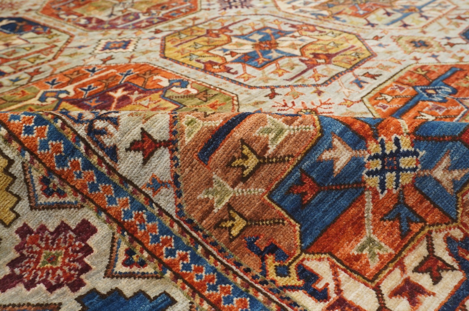 6×8 ft Gray Ersari Afghan Hand Knotted Wool Oriental Rug