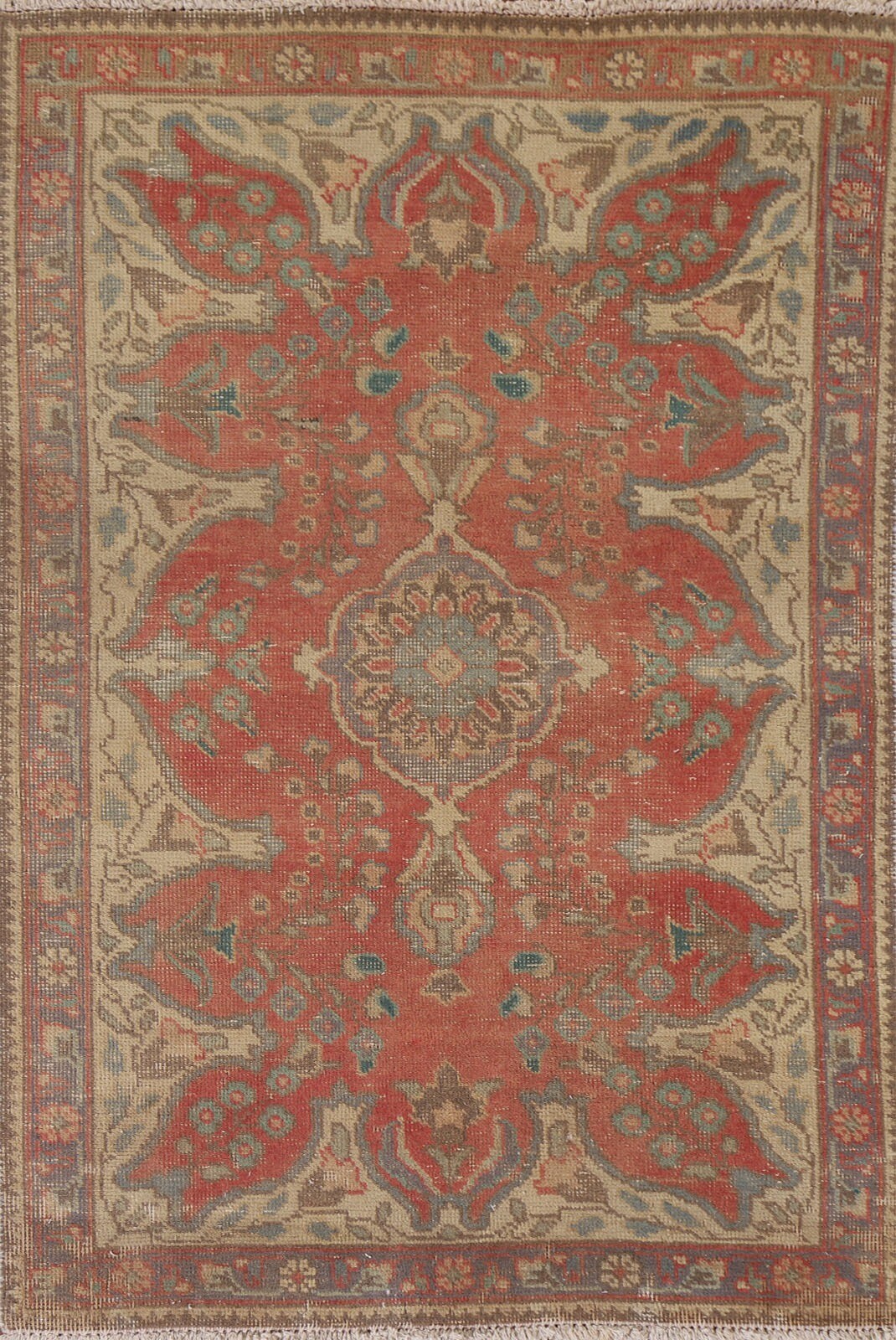 Vintage Floral Tebriz Traditional Hand-knotted Area Rug 3’x5′ Home Decor Carpet