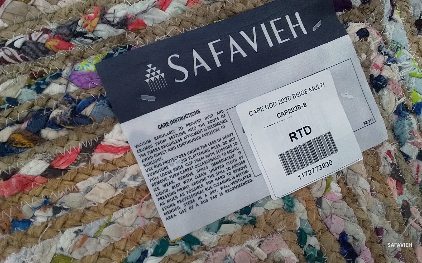 BEIGE MULTI 8′-0″ x 10′-0″ Broken Thread Rug, Reduced Price 1172773930 CAP202B-8