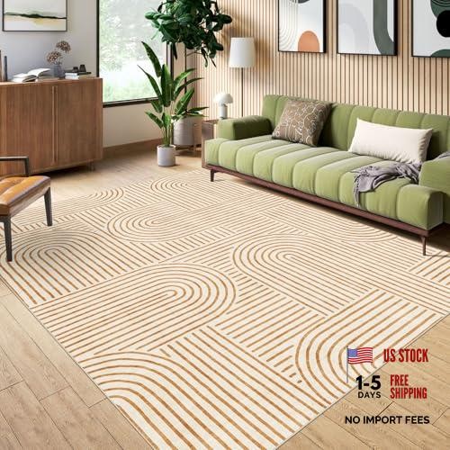 6×9 Area Rug for Living Room – Large Abstract Washable Rugs for Bedroom Non