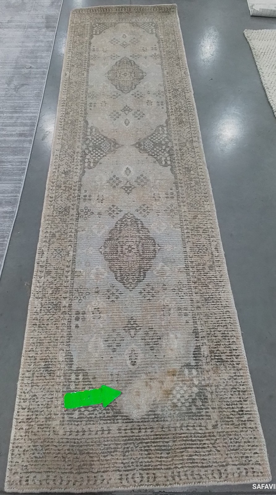 BEIGE / SAND 2′-3″ x 9′-0″ Stained Rug, Reduced Price 1172800677 RVT703B-29