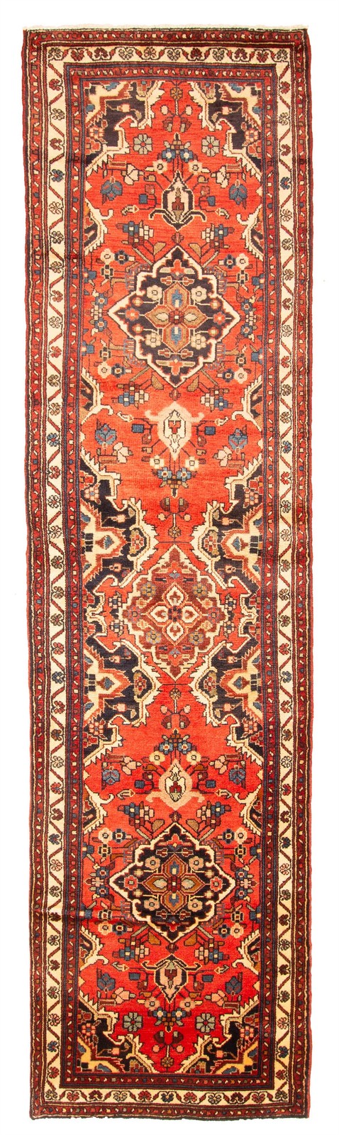 2’8″ x 10’8″ Vintage Hand-knotted Runner Rug Traditional Oriental Wool Carpet