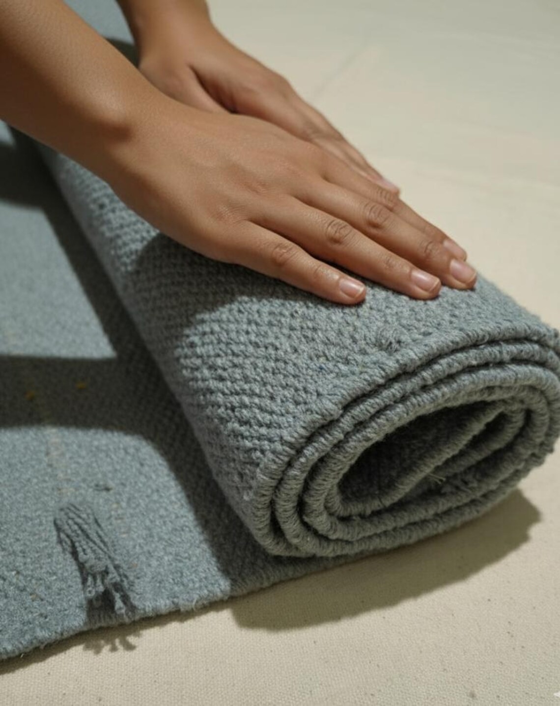 Organic Herbal Cotton Yoga Mat – Ecofriendly, Handwoven, Anti-Slip Exercise & Me