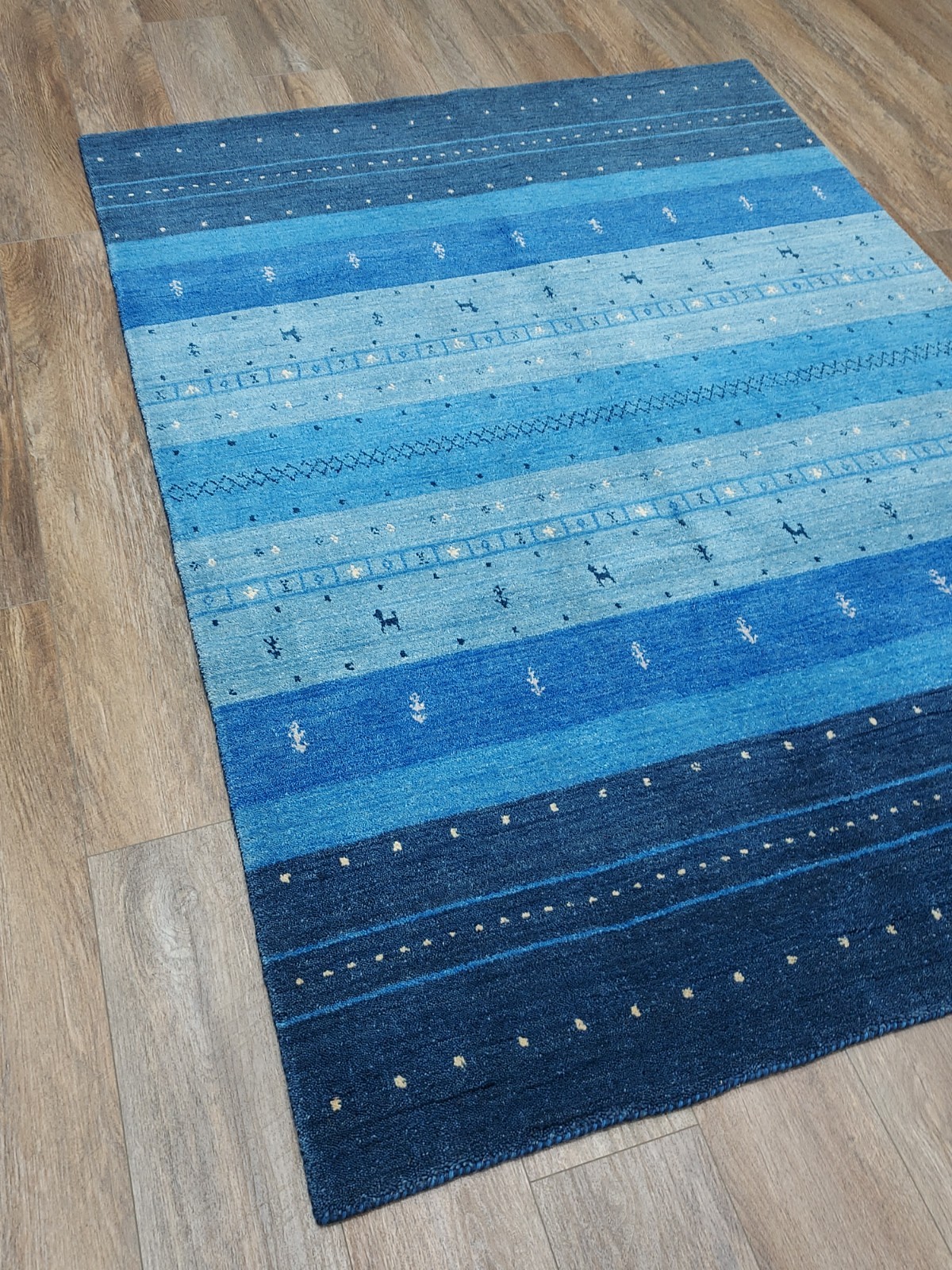 Bohemian Oushak Turkish Gabeh, 100% Wool Contemporary HandMade Rug 4.5×6.5 Ft