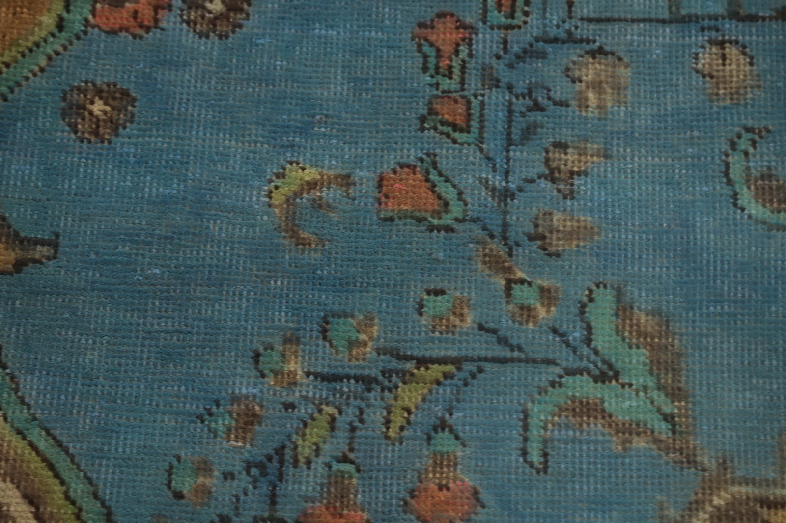 Handmade Vintage Over-Dyed Blue Traditional Living Room Area Rug 6×9 Wool Carpet