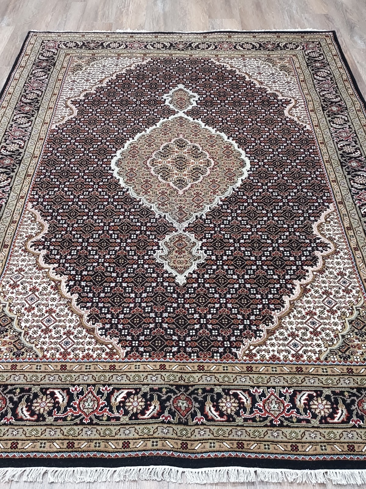 Anatolian Turkish Rug.Fish Design Hand Made Rug ,Turkish Silk&Wool Rug ,5.5×8 Ft