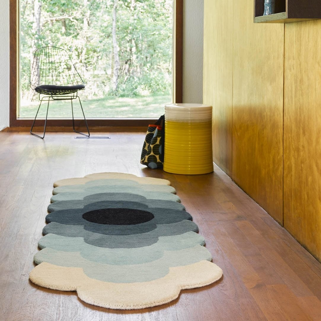 Handmade Wool Rug 5×8 6×9 | Floral Abstract | Boho Rug For Living Room & Bedroom