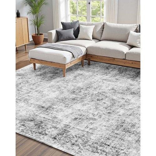 Area Rug 6 x 9 ft Large Washable Boho Rug NonSlip and TearResistant Soft
