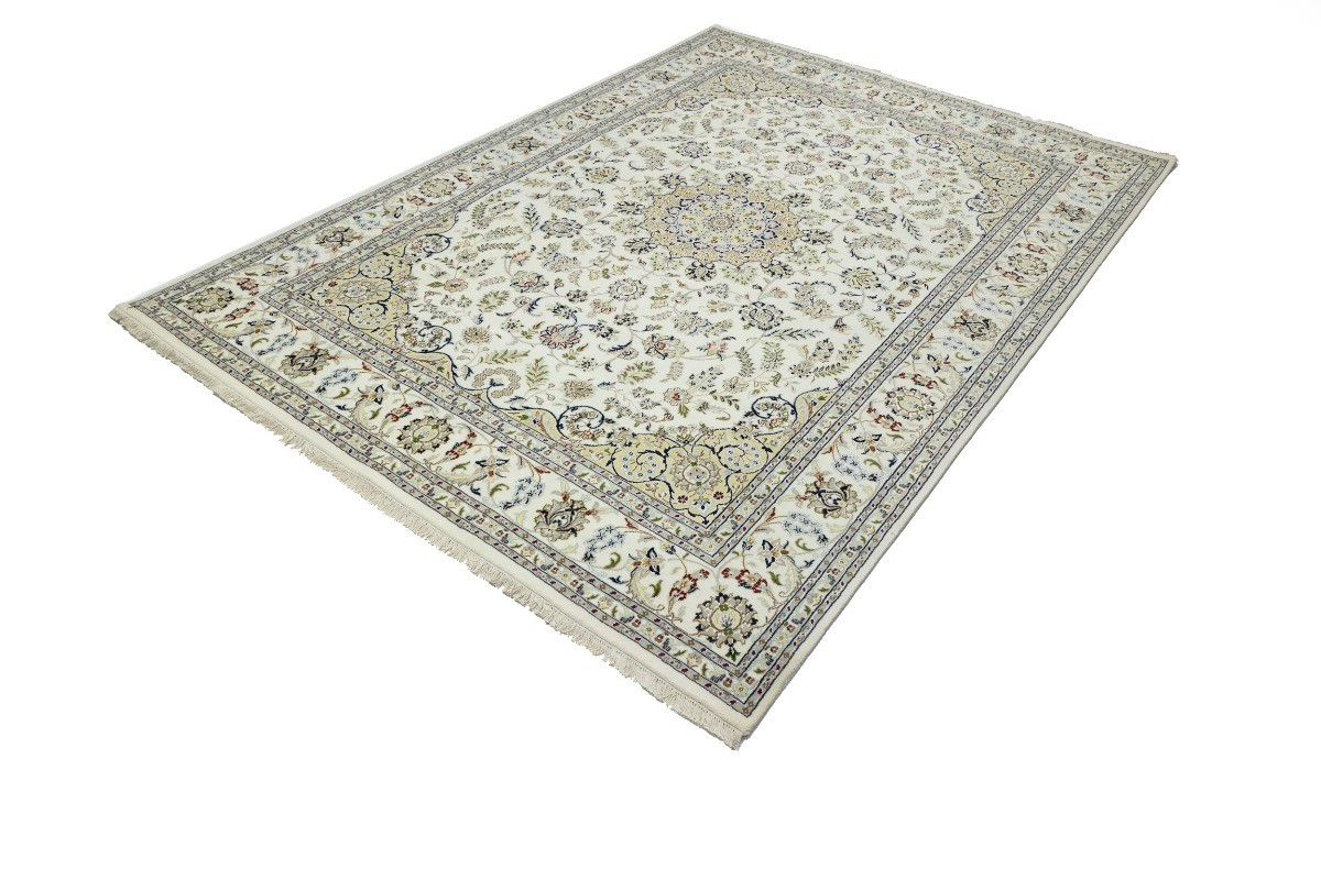 8’3×11’6 Handmade Indo-Nain Oriental Rug Floral Traditional Home Decor Carpet