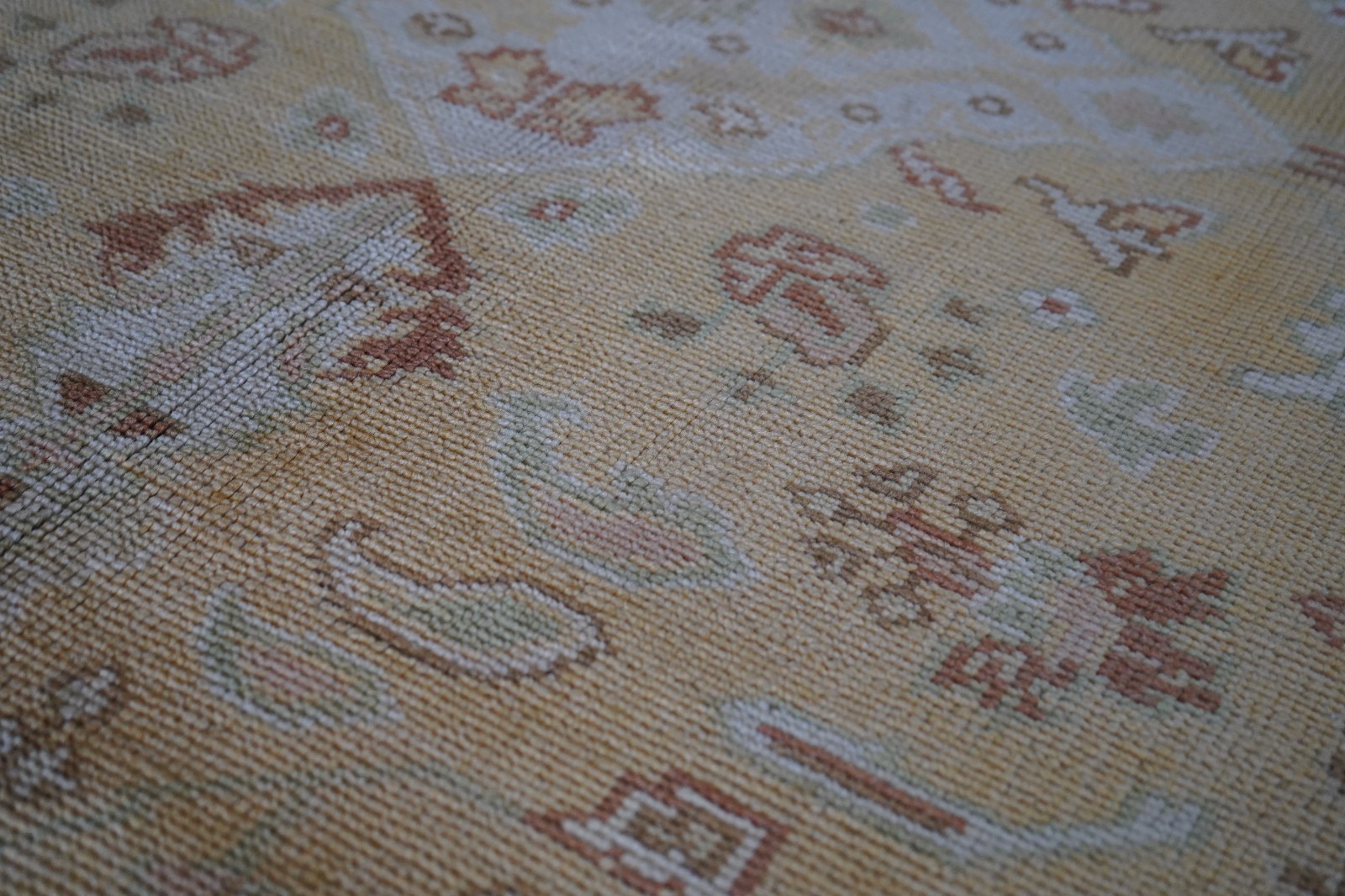 Handmade Wool Area Rug | Oushak Style | 5’0″ x 6’11” | 43647