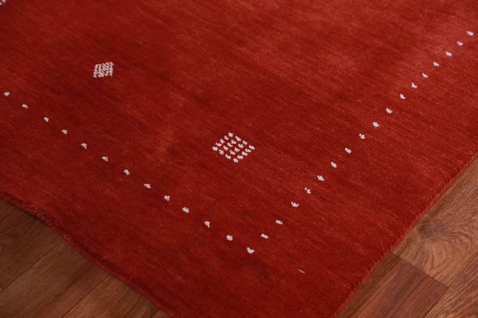 Rust/ Ivory Bordered Handmade Wool Gabbeh Indian Rug 3×5 ft. Foyer Carpet