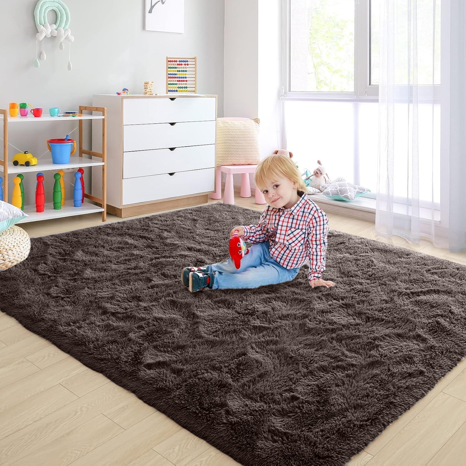 Luxury Shaggy Area Rug Thick Plush Soft Carpet for Home Decor and Bedroom