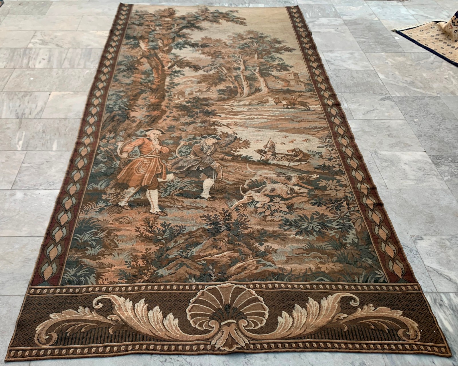 Vintage Tapestry, Amazing Hunting French Tapestry Home Decor Tapestry 5×10 ft