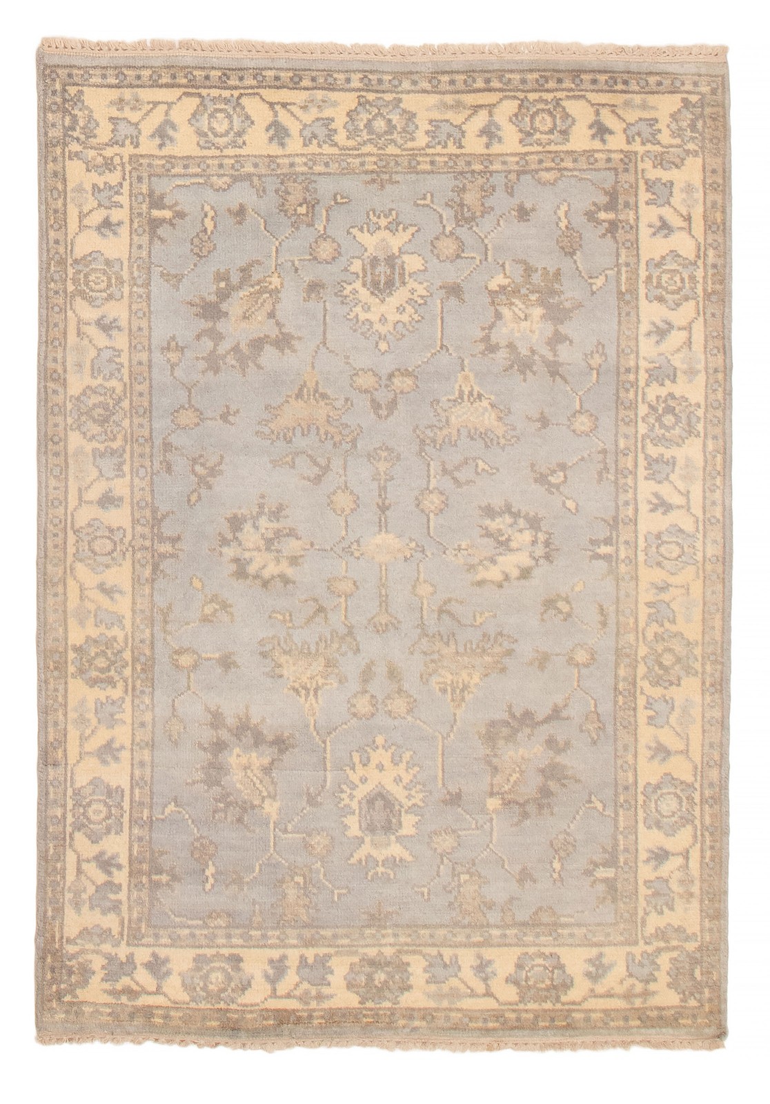 Hand Knotted Area Rug 4’1″ x 5’10” Traditional Oriental Wool Carpet