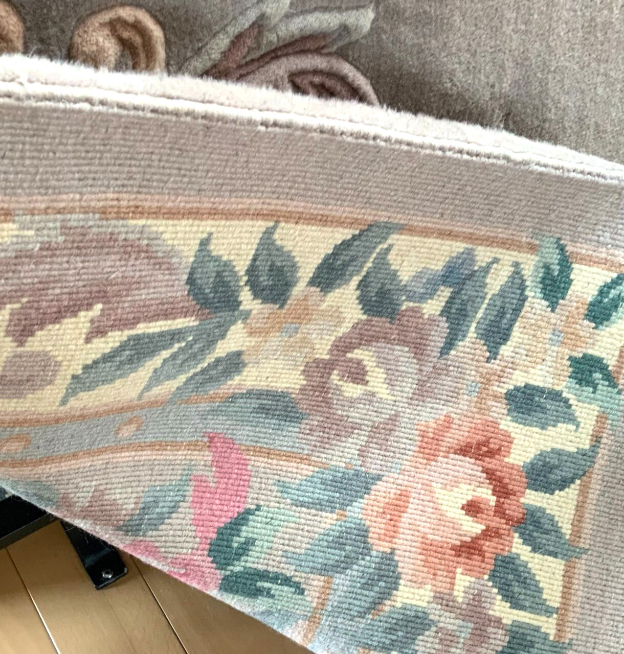 CHINESE HAND KNOTTED 100% HIGH Q-Y WOOL 90 LINE THICK VINTAGE ORIENTAL RUG