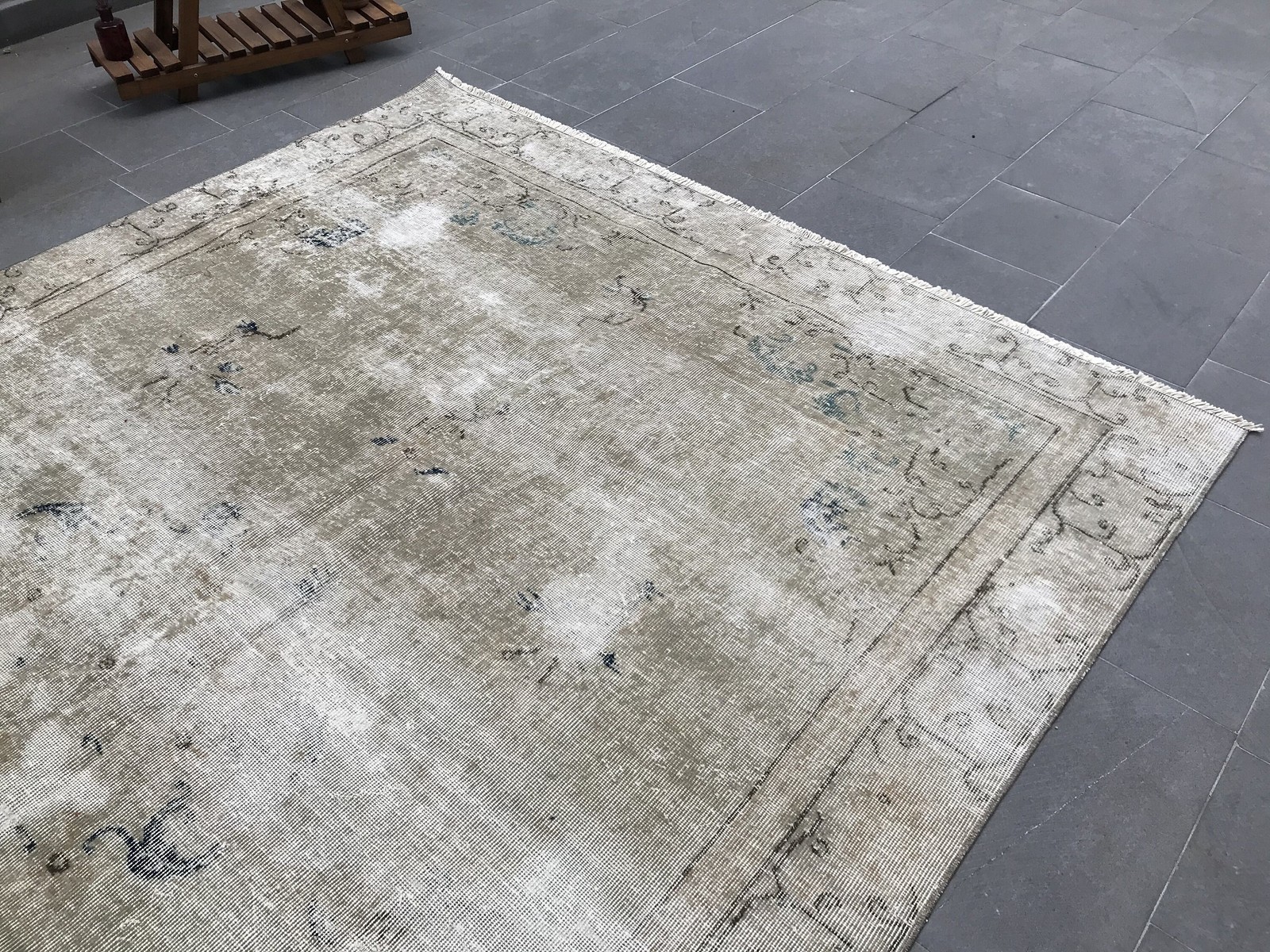 6,7×10,2 ft Rug, Turkish Rug, Vintage Gray Wool Oriental Rug