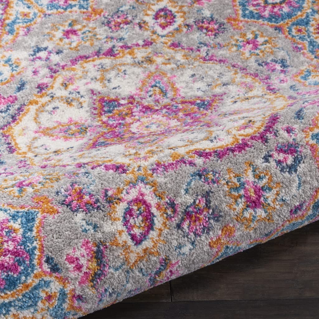 2′ X 3′ Pink And Gray Power Loom Area Rug