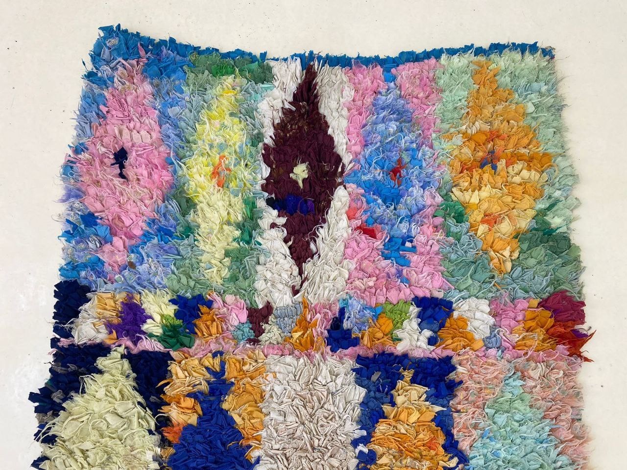 2’7×9’5 ft Moroccan Area Rug Handmade Boucherouite Vintage Berber Decorative Rug