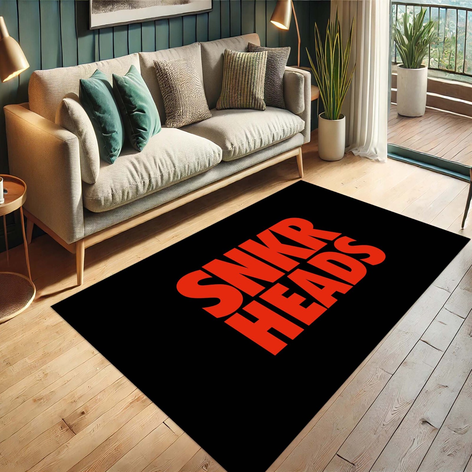 SNKRHEADS Rug, Sneaker Lover Carpet, Hypebeast Room Decor, Streetwear Home Rug