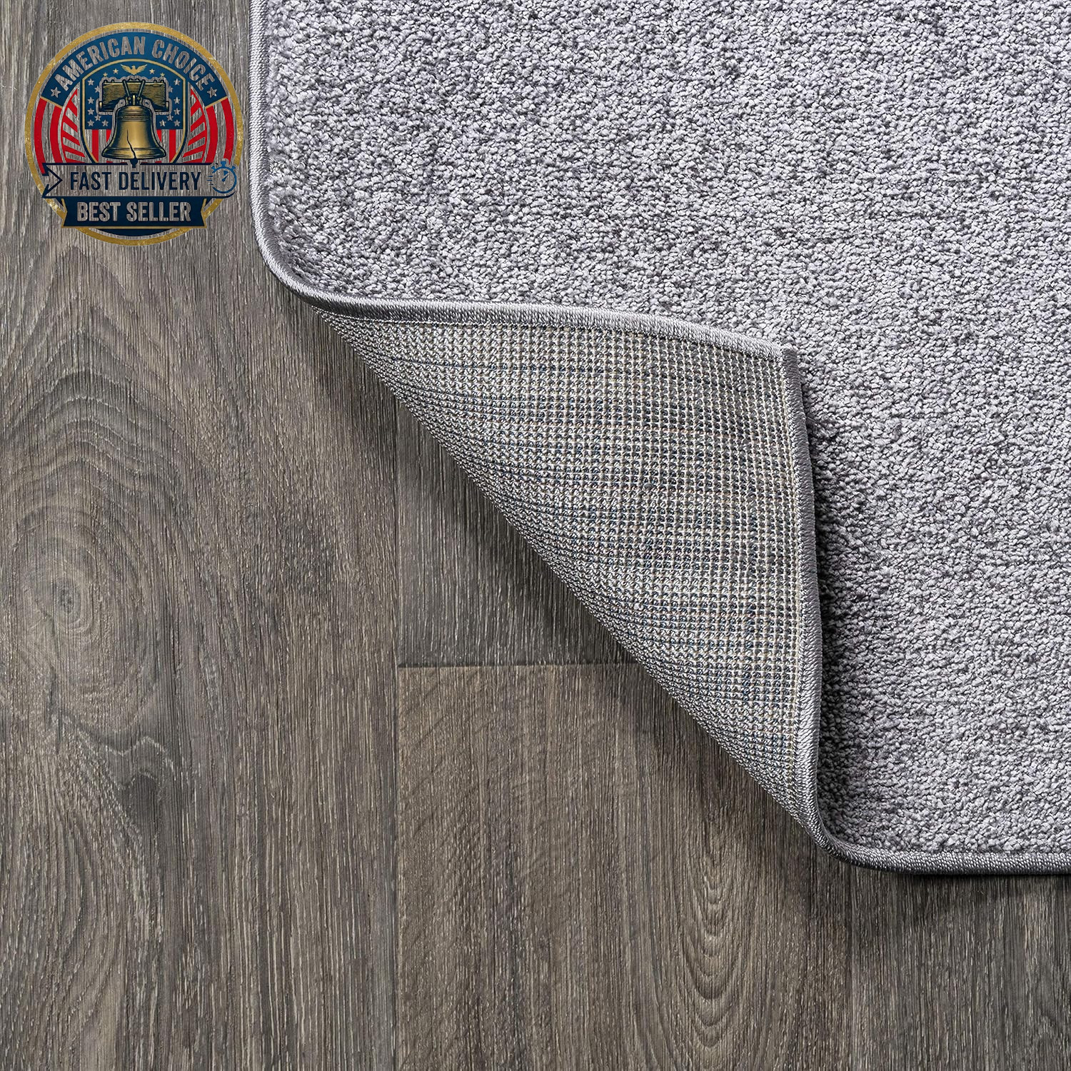 Haze Solid Low-Pile Gray Indoor Area Rug 8X10, Coastal,Bohemian,Minimalist,Class