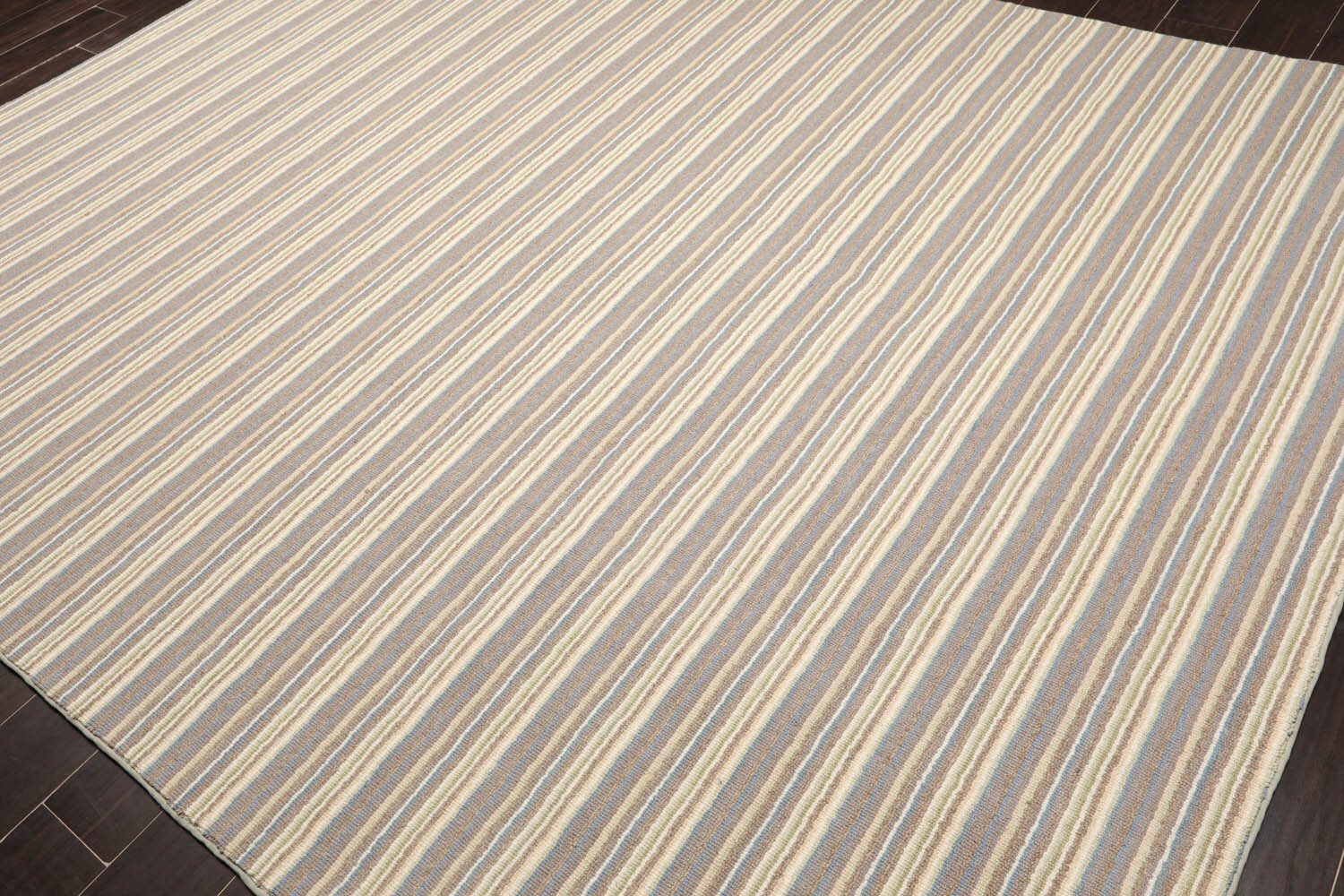 LoomBloom Multi Sizes Multi Color Hand Woven Striped New Zealand Wool Area Rug