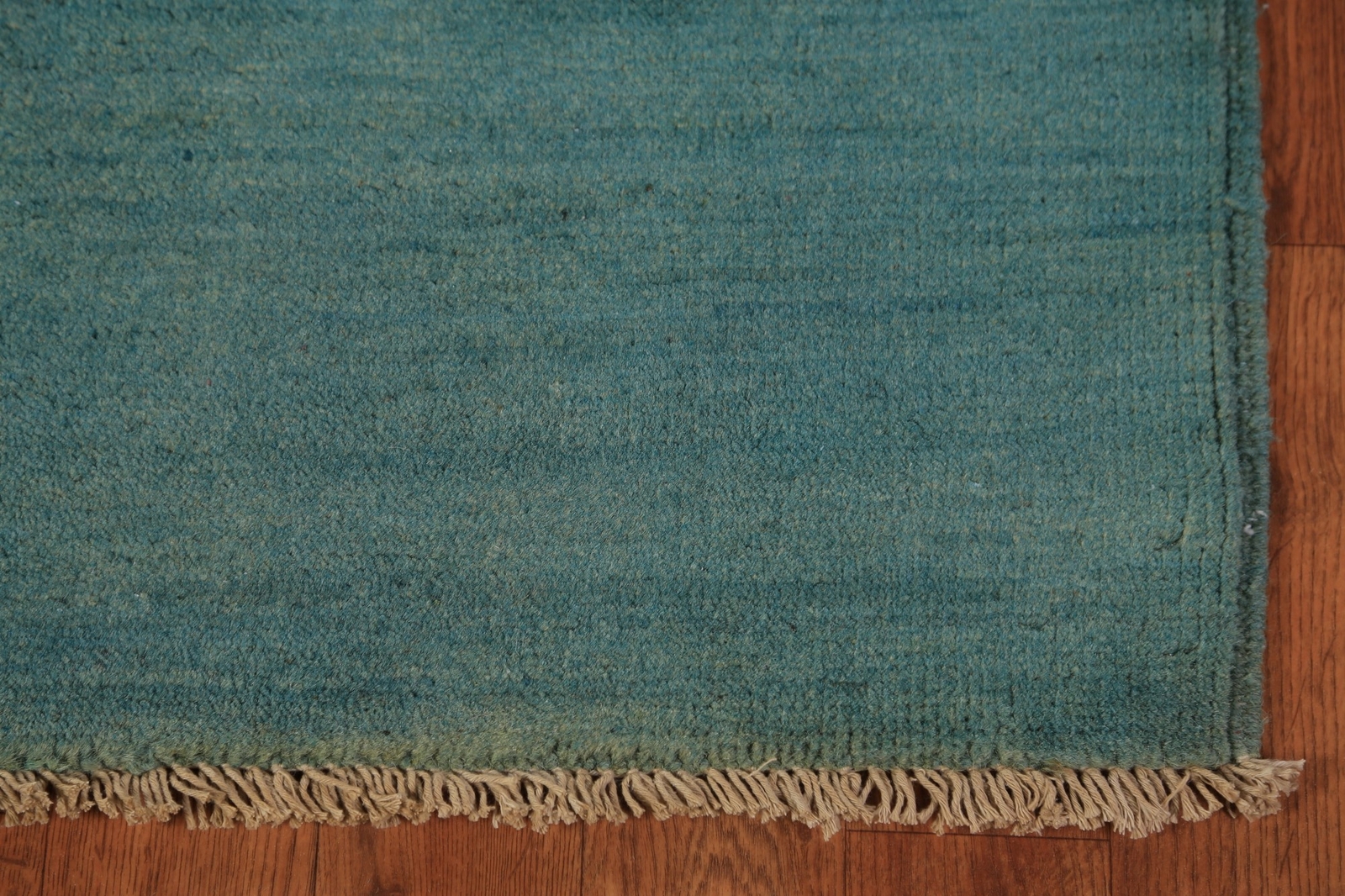 Versatile Gabbeh Solid Design Blue Wool Modern Foyer Rug Ideal for Any Room 4×6