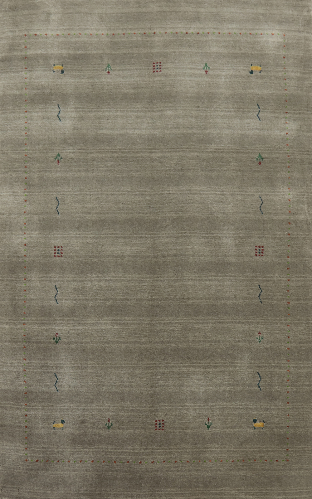 Exquisite Bedroom Centerpiece Gray Color Handmade Gabbeh Rug 4×6 ft