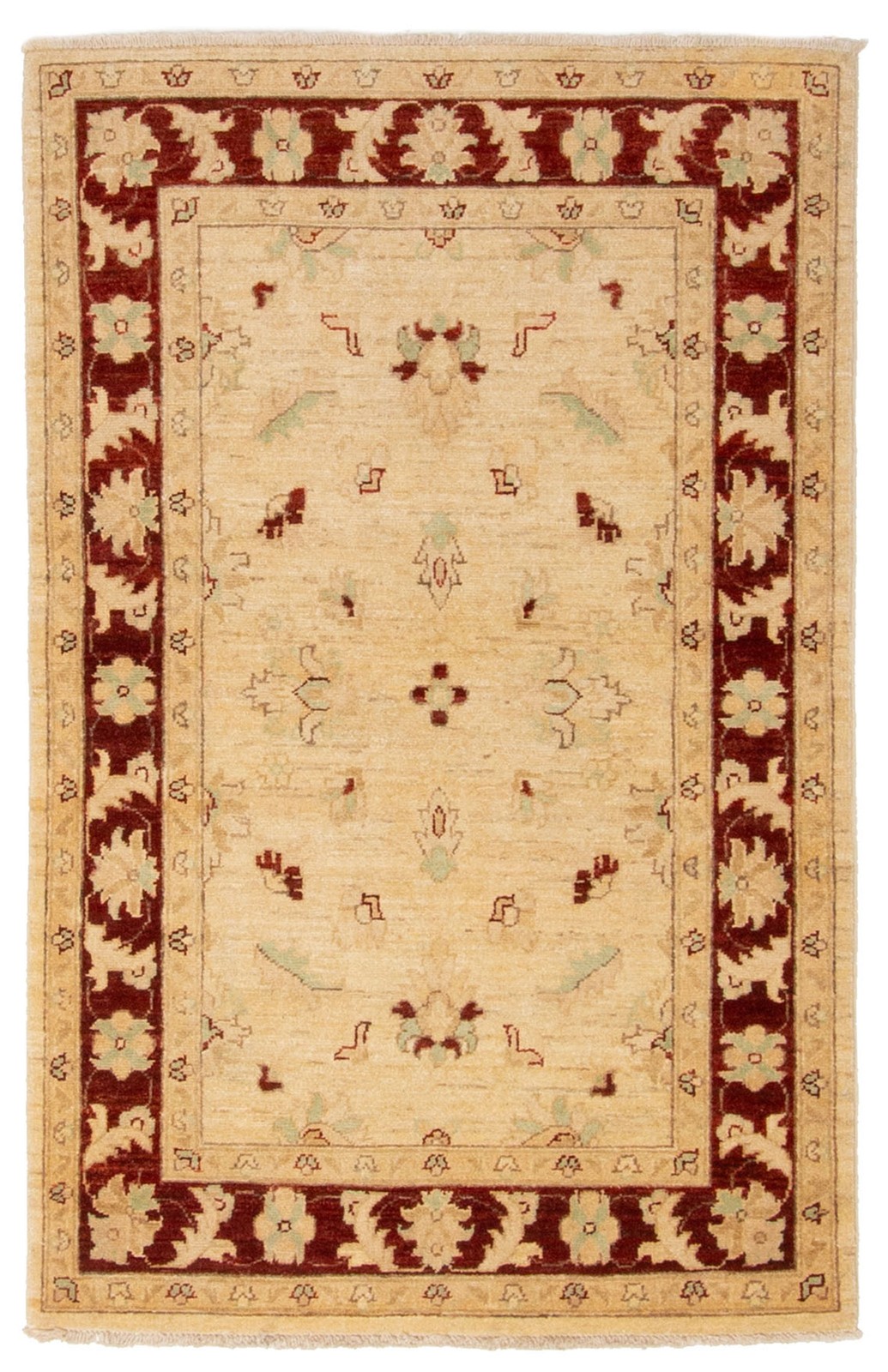 Hand Knotted Area Rug 3’3″ x 5’0″ Traditional Oriental Wool Carpet