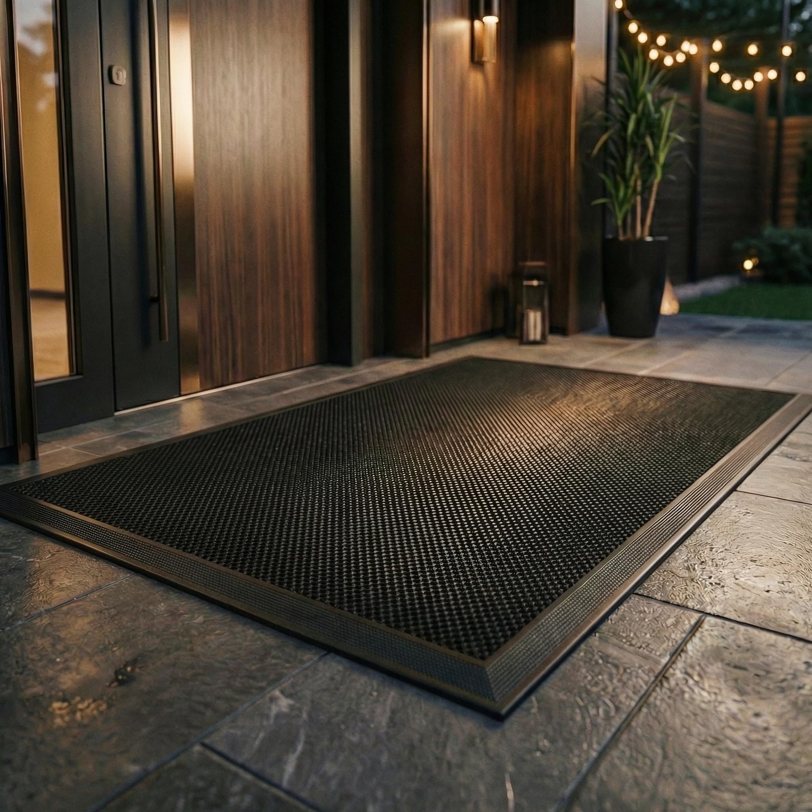 Best 24×36 Inch Heavy Duty Front Door Mat with Elastic Mesh Surface, Cushioned