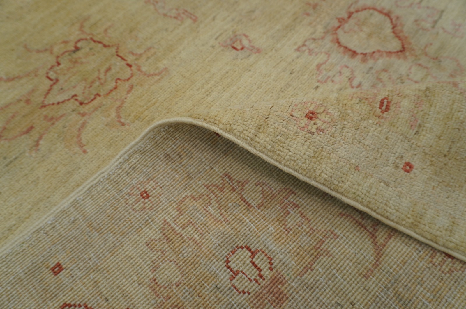 6×8 ft Ivory Beige Afghan Hand Knotted Wool Oriental Area Rug